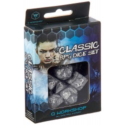 Set Dados Classic RPG White & Black (7 Dados)