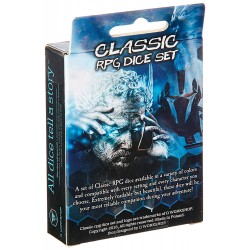 Set Dados Classic RPG White & Black (7 Dados)