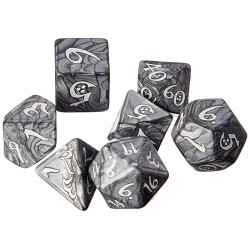 Set Dados Classic RPG White & Black (7 Dados)