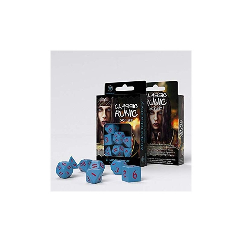 Set Dados Classic Runic Rojo & Azul (7 Dados)