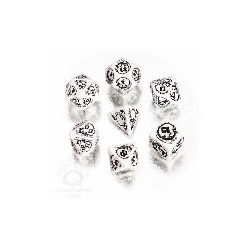 Set Dados Dragones Blanco RPG (7 Dados)