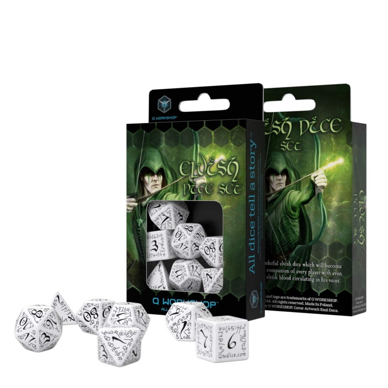 Set Dados Elfo Blanco (7 Dados)