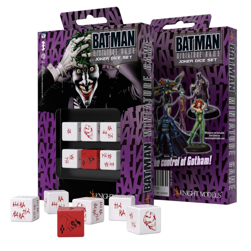 Set Dados Joker Rojo & Blanco Batman DC (6 Dados)