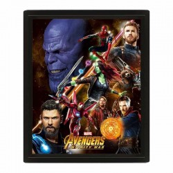 Poster 3D Vengadores Unidos Marvel