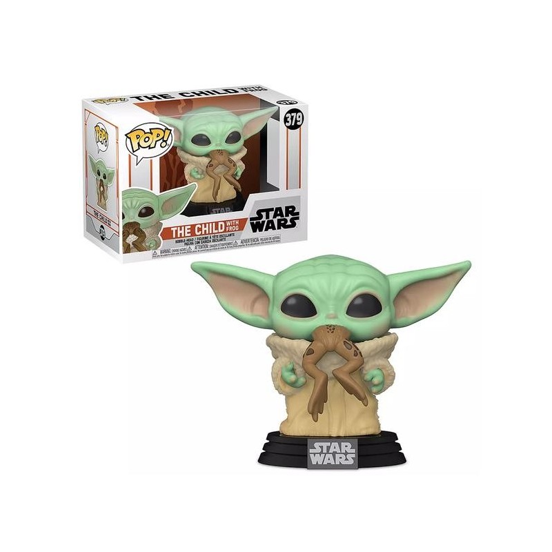 Figura POP Baby Yoda con Rana The Mandalorian Star Wars