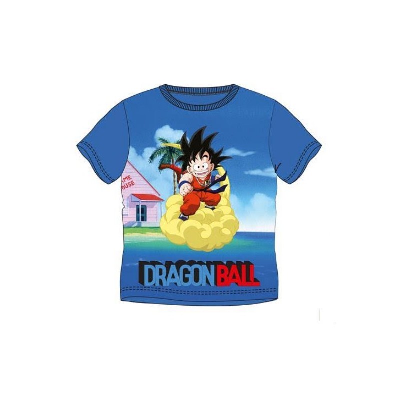 Camiseta Azul para niño Goku Nube Dragon Ball