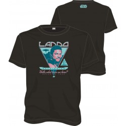 Camiseta Negra Lando Poster Rock Star Wars