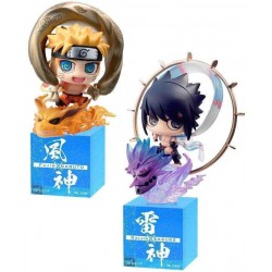 Pack 2 figuras Naruto Fujin y Sasuke Raijin 6 cm Naruto