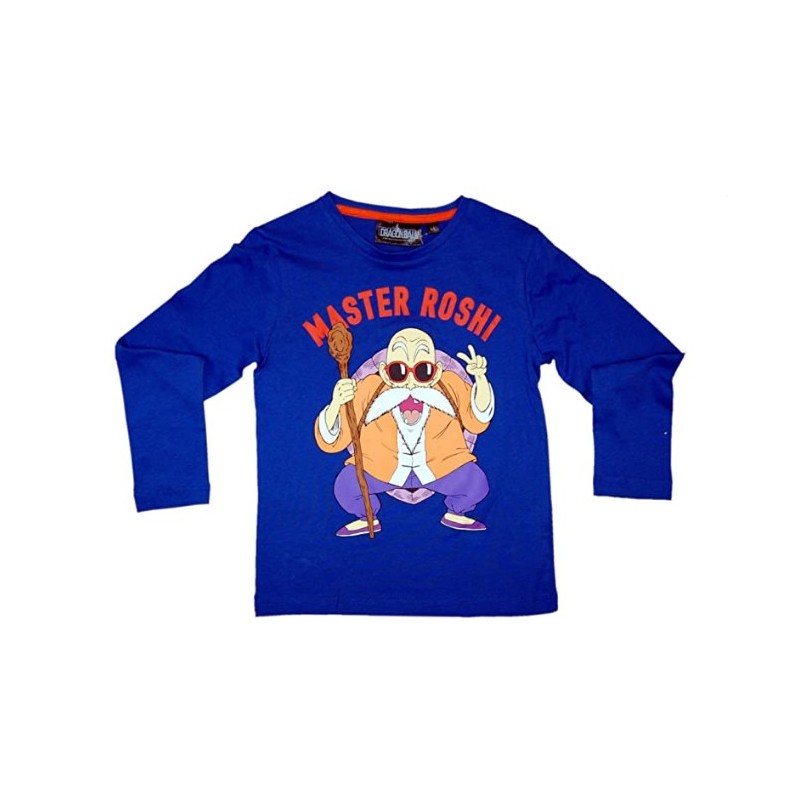 Camiseta Niño Manga Larga Master Roshi Azul Ball