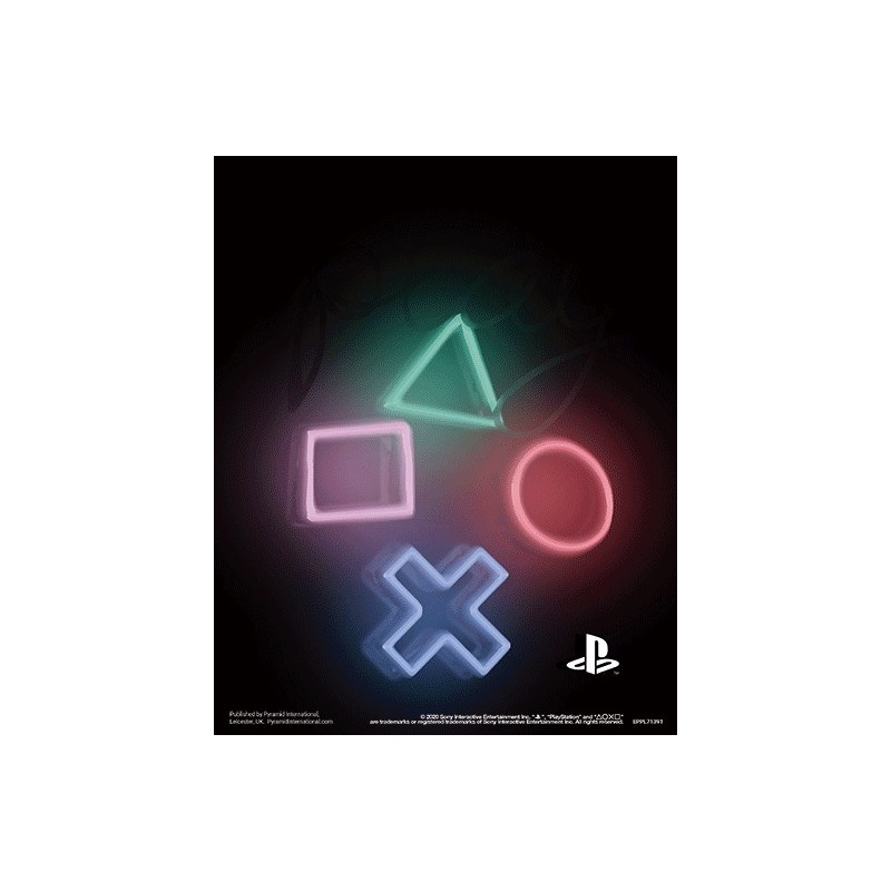 Poster 3D Simbolos Playstation