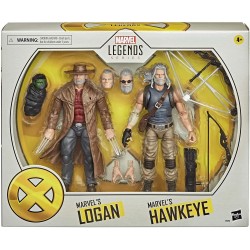 Pack Figuras Logan y Hawkeye Marvel Legends 15 cm
