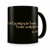 Taza Cerámica Negra Frase Harry Potter 320 ml