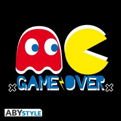 Camiseta Negra Mujer Game Over Pac-Man