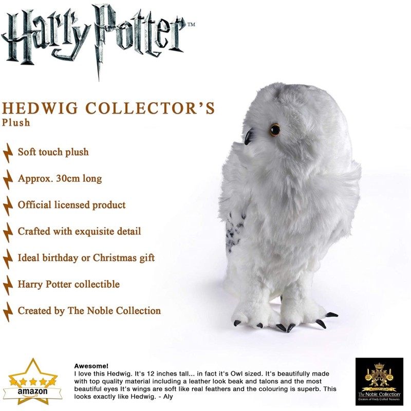 ▷ Peluche Hedwig 30cm Harry Potter Noble