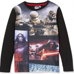 Camiseta Manga Larga Niño Negra Kylo Ren Star Wars