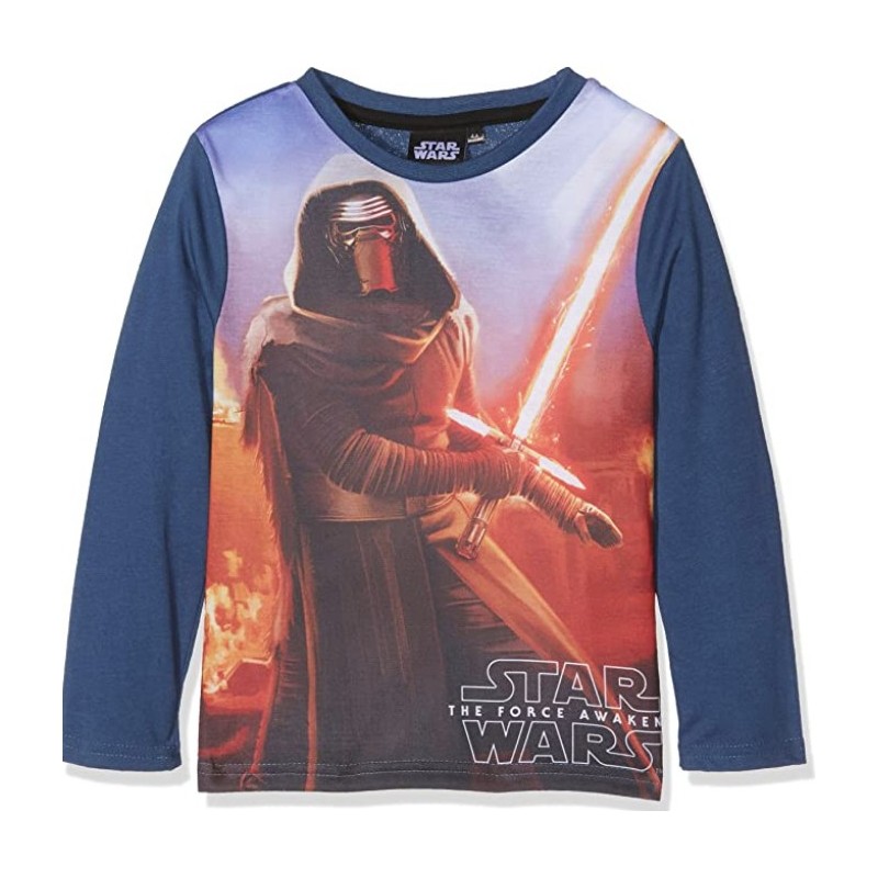 Camiseta Manga Larga Niño Azul Kylo Ren Star Wars