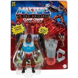 Figura Articulada Clamp Champ + Cómic Master of the Universe Deluxe