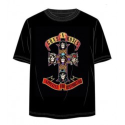 Camiseta Negra Appetite for Destruction Guns N' Roses