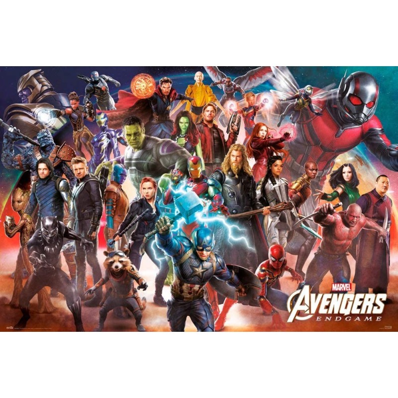 Poster Los Vengadores Endgame Line Up Marvel 61 x 91,5 cm