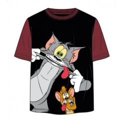 Camiseta Negra y Roja Tom & Jerry