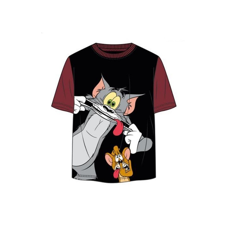 Camiseta Negra y Roja Tom & Jerry