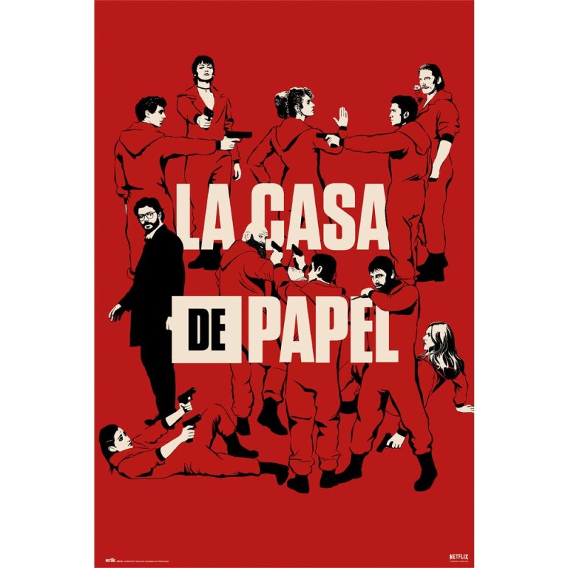 Poster Personajes La Casa de Papel 61 x 91,5 cm