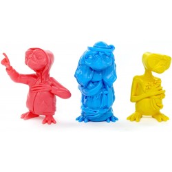 Set 3 Mini Figuras E.T. Color Ed. 1982