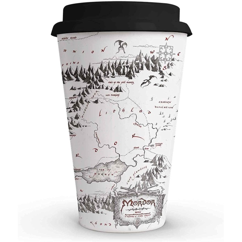 Vaso Café Mapa Mordor El Señor de los Anillos