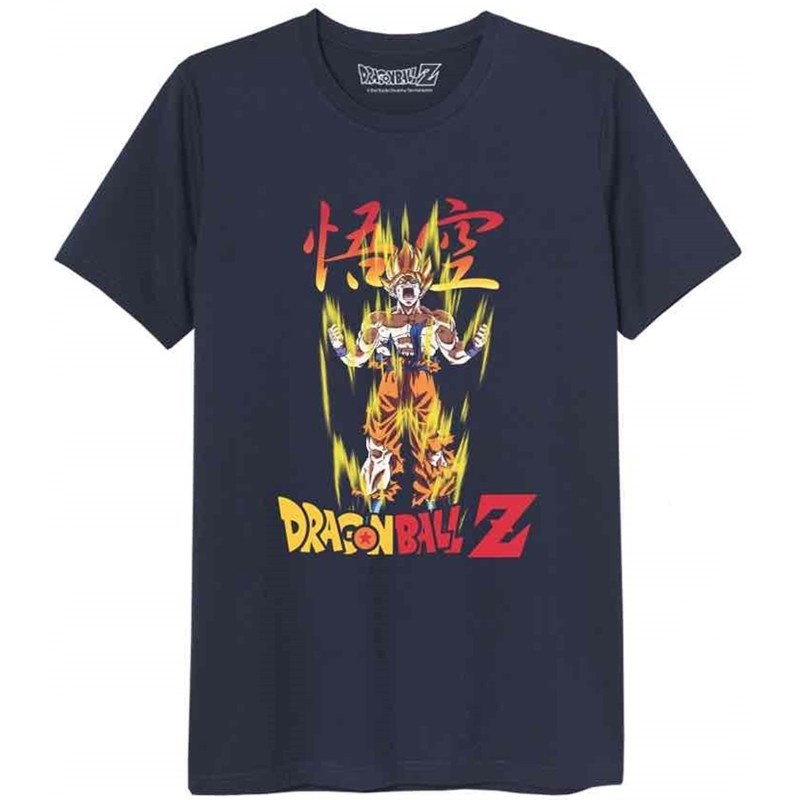  Camiseta Negra Goku Super Saiyan Dragon Ball Z