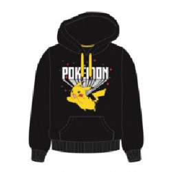 Sudadera con Capucha Negra Pikachu Pokemon