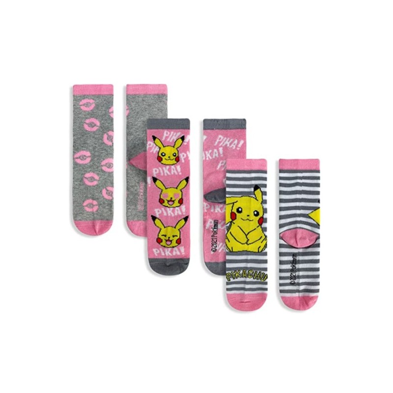 Pack 3 Calcetines Pokemon Rosa