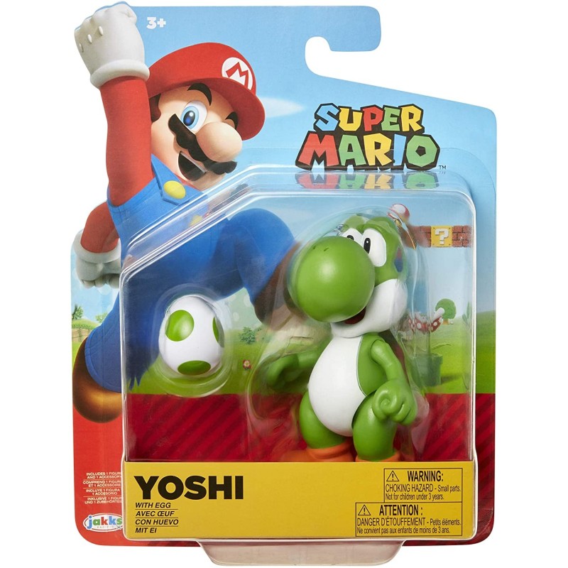 Figura Articulada Yoshi 12 cm con Huevo Super Mario