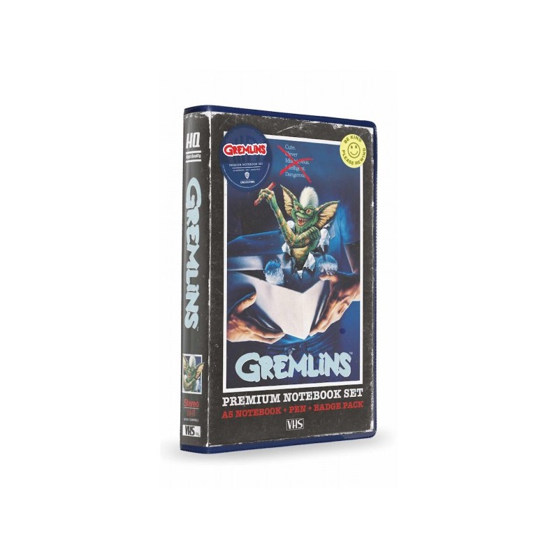 Pack VHS Gremlins libreta, boligrafo y chapas