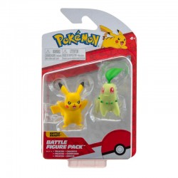 Pokémon Battle Figure Pack Pikachu + Chikorita 6 cm Bizak