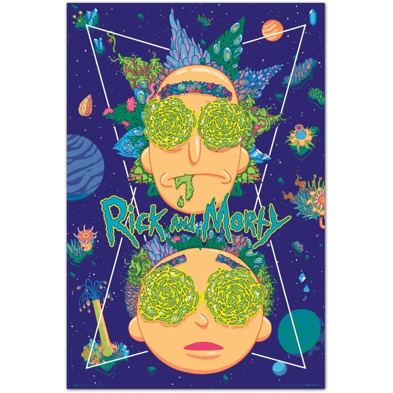 Poster Rick y Morty High in the Sky 61 x 91,5 cm