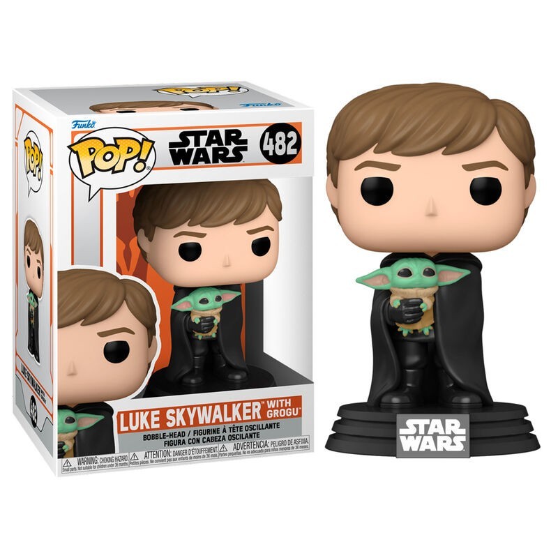 Figura POP Luke Skywalker con Grogu The Mandalorian Star Wars