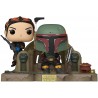 Figura POP Boba Fett y Fennec Shand en Trono The Mandalorian Star Wars