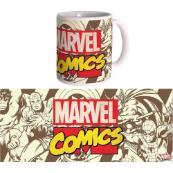 Taza Retro Logo Marvel Comics