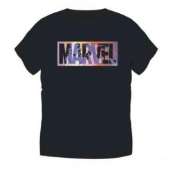 Camiseta Azul Oscura Logo Marvel