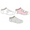 Pack 3 Calcetines Tobilleros Niña Blanco, Rosa y Gris Harry Potter