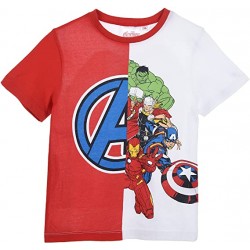 Camiseta Niño Roja y Blanca Avengers Marvel