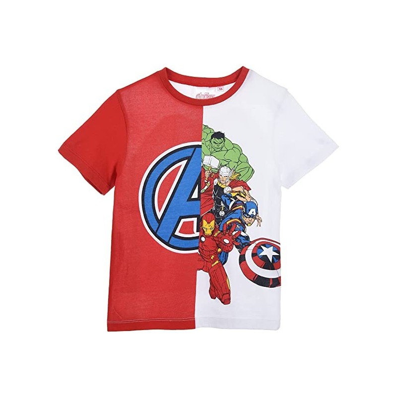 Camiseta Niño Roja y Blanca Avengers Marvel