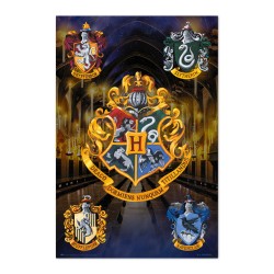 ✨ Poster Escudos Hogwarts Harry Potter