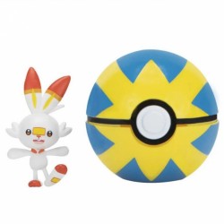 Figura Scorbunny + Veloz Ball Clip 'N' Go Pokémon Bizak