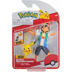 Figuras de Combate con Mecanismo Ash + Pikachu Pokémon Bizak
