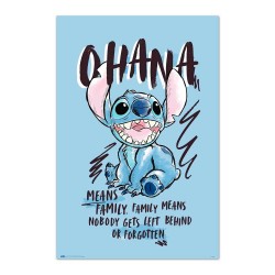 Poster Ohana Stitch Disney 61 x 91,5 cm