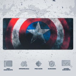 Alfombrilla Ratón XL Escudo Capitán América Marvel