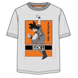 Camiseta Gris y Naranja Goku Dragon Ball Z