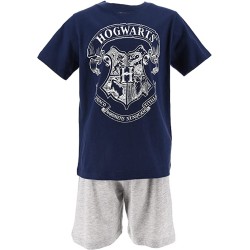 Pijama Corto Niño Azul Hogwarts Harry Potter