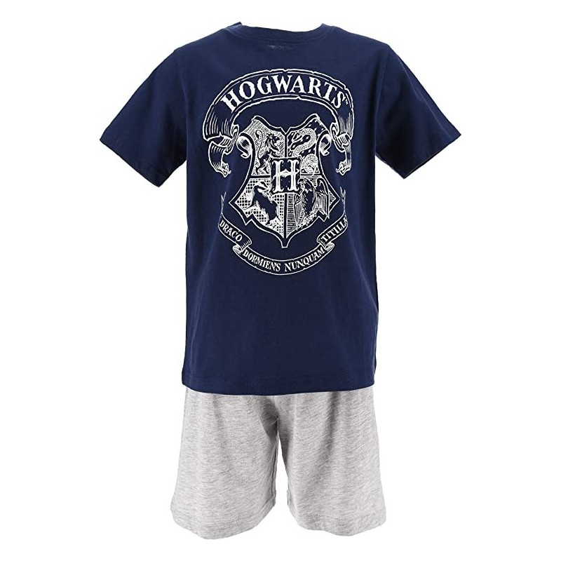 Pijama Corto Niño Azul Hogwarts Harry Potter